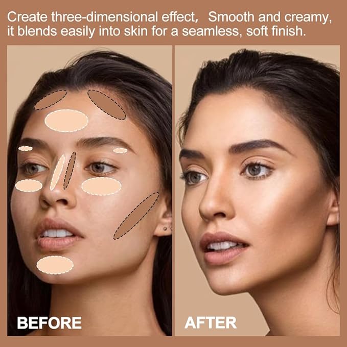 Professional Light to Medium to Dark Color Correcting Cream Contour Concealer Highlight Palette, Full Coverage Makeup Palet for Correct Dark Circles, Red Mark, Scar, etc,Waterproof-8A