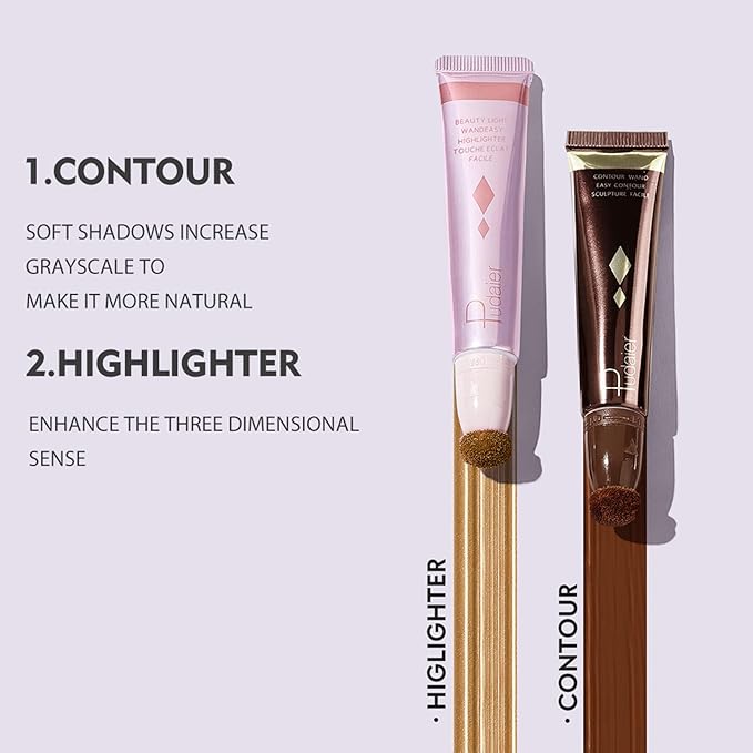 Liquid Contour Beauty Wand, Cream Contour Stick with (HIGHLIGHTER 07)