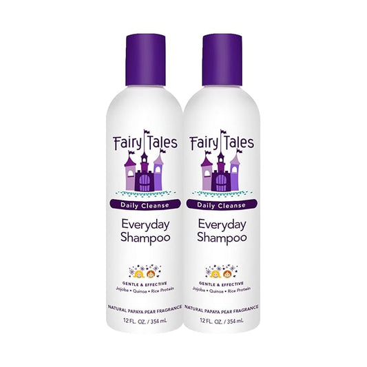 Fairy Tales Daily Cleanse Everyday Kids Shampoo - Gentle Natural Defining Shampoo, Tangle Free, Moisturizing and Hydrating Formula, Paraben Free - 12 oz (2 Pack)