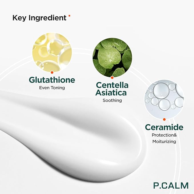 P.CALM Cato Lotion – Glutathione & Centella Asiatica for Hydrating, Soothing, Korean Vegan Facial Moisturizer for Sensitive Skin (200ml / 6.76 fl.oz)