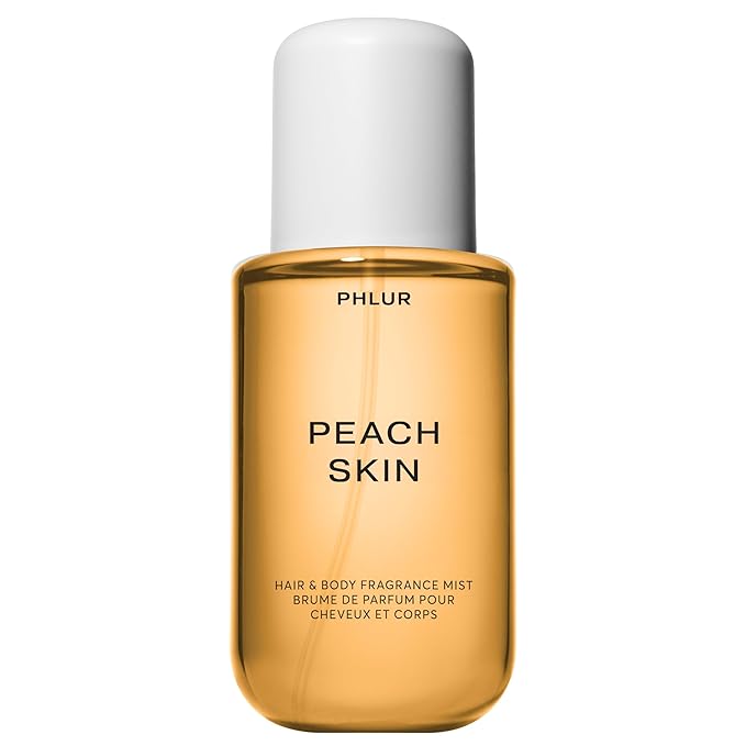 PHLUR Peach Skin Body Mist - Hair & Body Mist Fragrance - Peach, Plum, Bergamot, Milky Sandalwood & White Freesia Body Spray