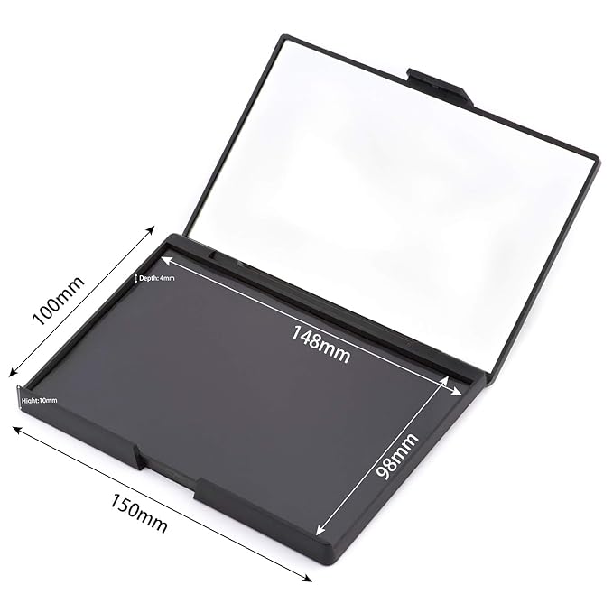 Allwon Empty Magnetic Plastic Eyeshadow Makeup Palette with 15Pcs Adhesive Empty Palette Metal Stickers for Eyeshadow Lipstick Blush Powder (Pack of 2)