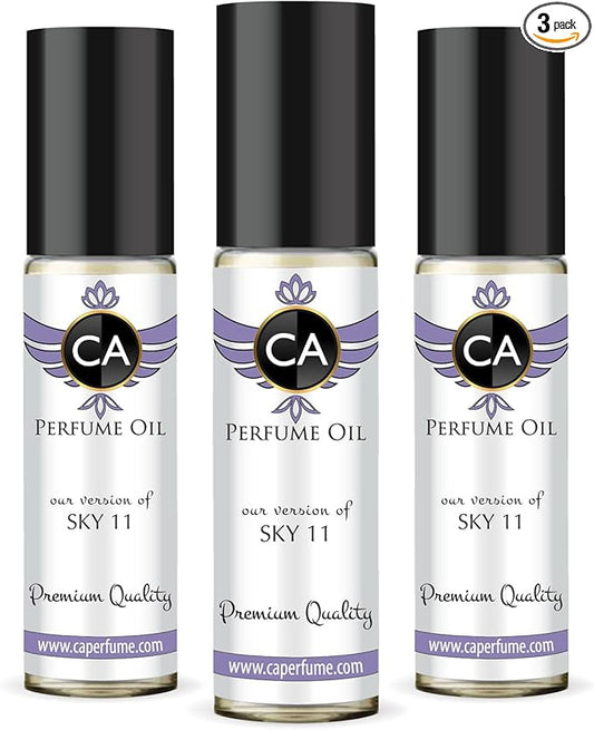 CA Perfume Impression of Emra Sky 11 For Women & Men Body Oil Roll-On 0.3 Fl Oz-X3