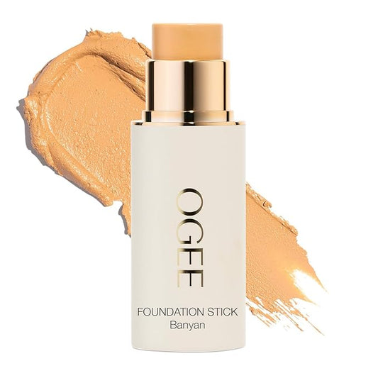 Ogee Sculpted Complexion Foundation Stick (Banyan 2.75W - Medium Light, Golden Undertones) Full Coverage Foundation Makeup - Instantly Balance & Even Complexion - 70% Organic Ingredients