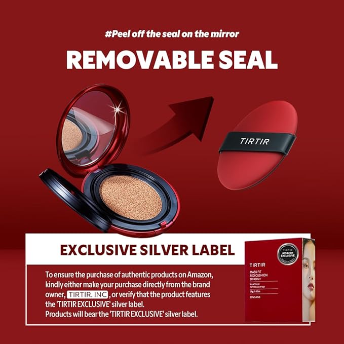 TIRTIR Mask Fit Red Cushion Foundation, 27C Cool Cool Beige