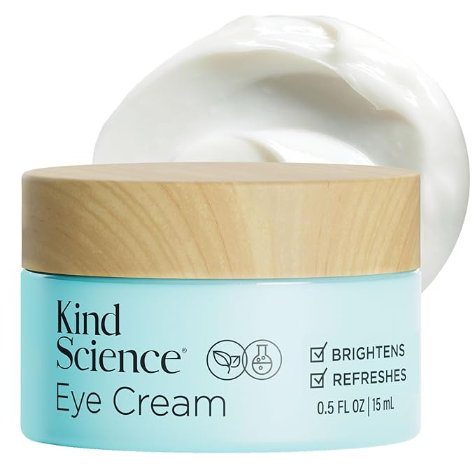 Kind Science by Ellen DeGeneres Eye Cream - Under Eye Cream to Refresh Eyes - Hydrating Eye Cream for Wrinkles Noticably Smooths & Moisturizes - Paraben, Dye & Fragrance Free, 0.5 fl oz
