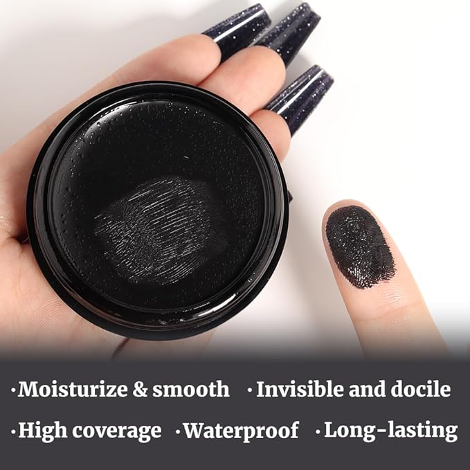 Kaely Color Correcting Concealer,Cream Pot Concealer Full Coverage,under Eye Concealer Palette for Conceals Dark Circles,Waterproof Foundation Face Makeup,11 Black