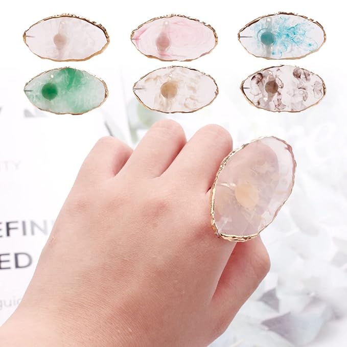 Nail Art Palette, 6pcs Wearable Soft Resin Nail