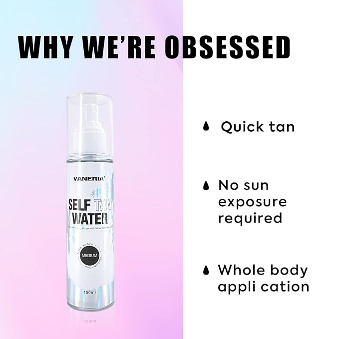 VANERIA Self Tanner Spray,Non-Sticky Streak-Free,Sunless