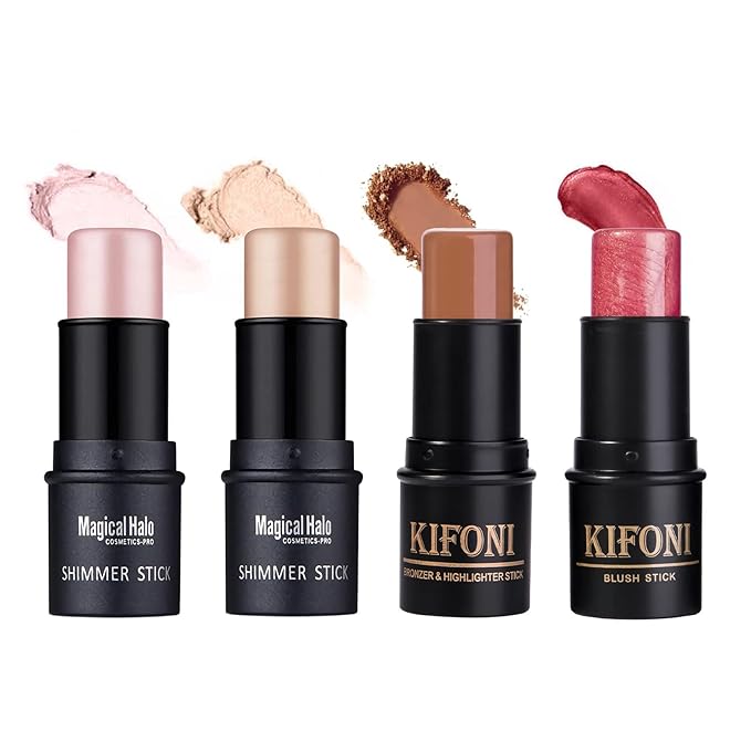 4PCS Contour Stick - Highlighter And Cream Blush