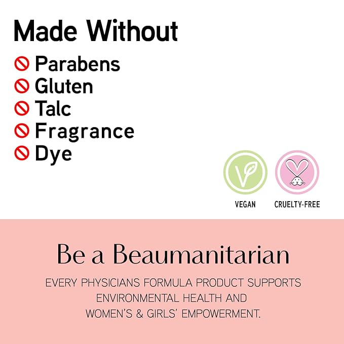 Physicians Formula Mineral Wear®Diamond Blur Skincare Cushion Powder, Blurring & Pore Diffusing Long Lasting Matte Finish Face Powder, Talc-Free- Translucent