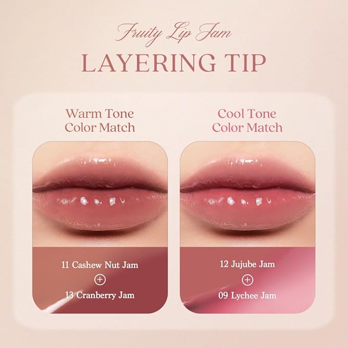 dasique Fruity Lip Jam (#12 Jujube Jam) | High-shine finish | Moisturizing | Vegan, Cruelty Free | Lip Balm