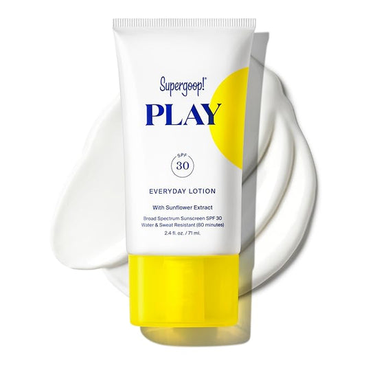 Supergoop! PLAY Everyday SPF 30 Lotion, 2.4 oz - Broad Spectrum Sunscreen for Sensitive Skin - Water & Sweat Resistant Body & Face Sunscreen - Clean Ingredients - Great for Active Days