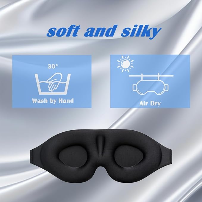 Eye Mask for Lash Extensions, Eye Mask for Sleeping, Soft Breathable Eyelash Sleeping Mask for Extensions with Adjustable Elastic Strap for Flight Nape