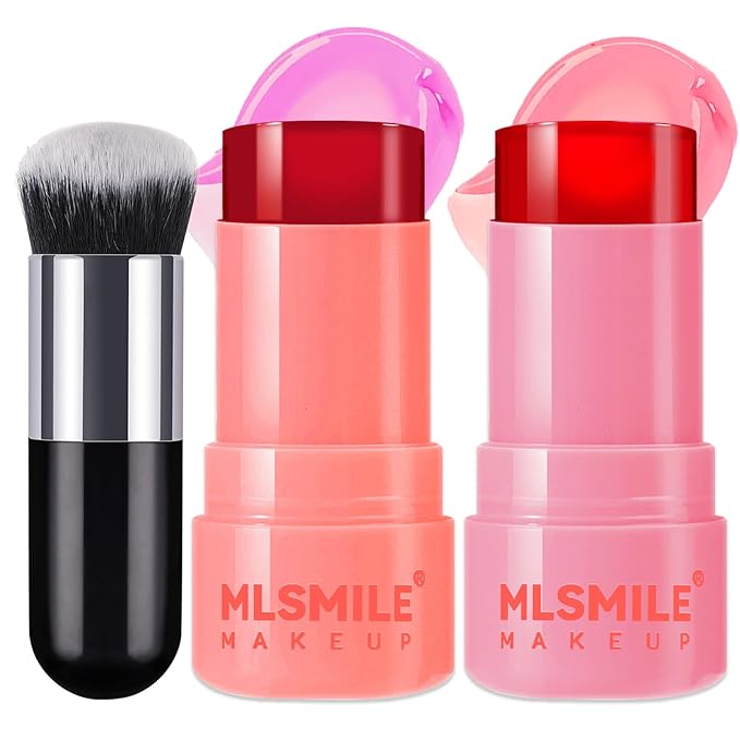 2PCS Cooling Water Jelly Tint Blush Stick Lips Cooling
