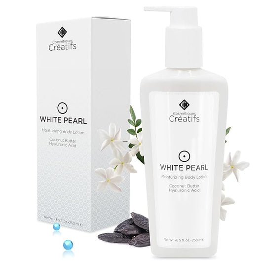 White Pearl Moisturizing Body Lotion with Coconut Butter and Hyaluronic Acid, 8.5 fl. oz.