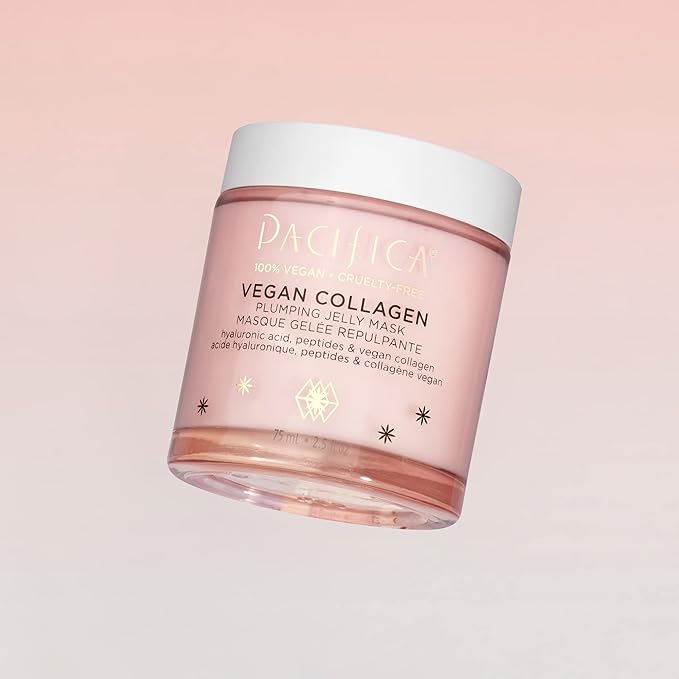 Pacifica Vegan Collagen Plumping Jelly Mask – Overnight Hydrating Face Mask with Vegan Collagen, Squalane & Hyaluronic Acid, Deep Moisture for Plump, Dewy Skin, Glass Skin Glow, Clean Beauty Skincare