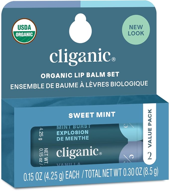 Cliganic Organic Lip Balm 2 pack