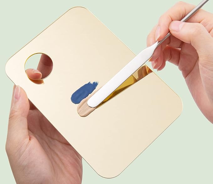 2 Pack Makeup Palette with Spatula,Acrylic Cosmetic Nail-art