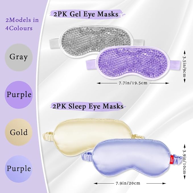 Cooling eye mask and silky