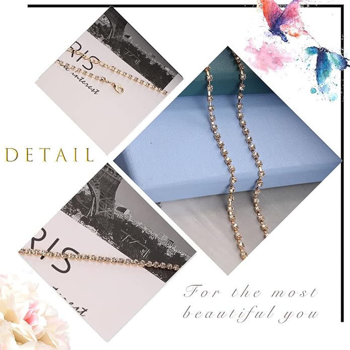 Boho Crystal Thigh Chain Gold Body