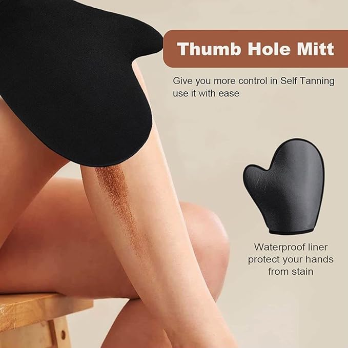 Tanning Mitts Self Tanner Mit - 2 in 1 Self Tanning Mitt Applicator Self Tan Mitt Self Tanner Mitt Applicator, Self Tanner Glove Tanning Glove for Self Tan Mit for Self Tanner Applicator Fake Tan Mitt