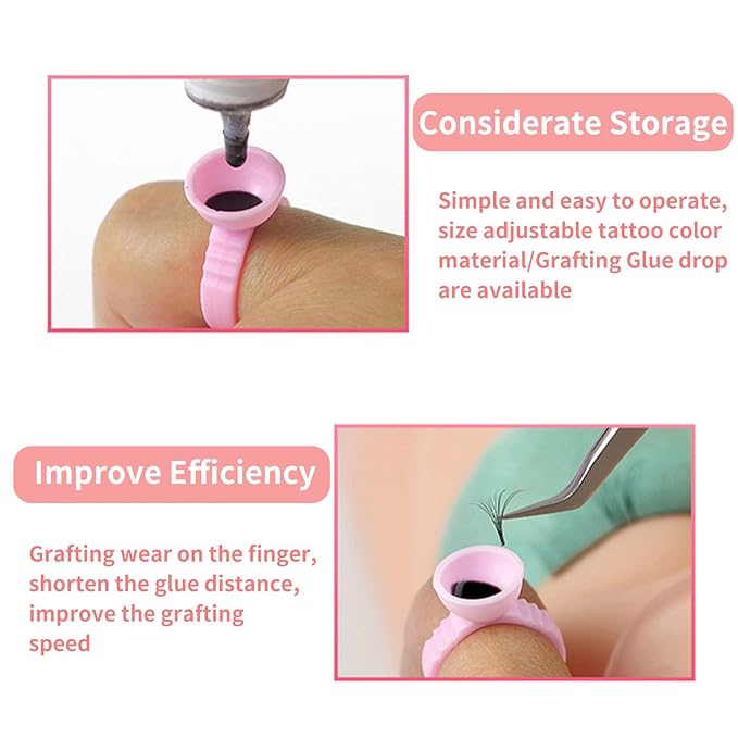 350 PCS Under Eye Gel Pads,Eyelash Mascara Brushes,Holder Eyelash Extension Rings - 100% Naturel Lint Free,Comfy and Cool,Eyelash Extension Eye Pads,Hydro gel Eye Patches Beauty Tool(Pink)