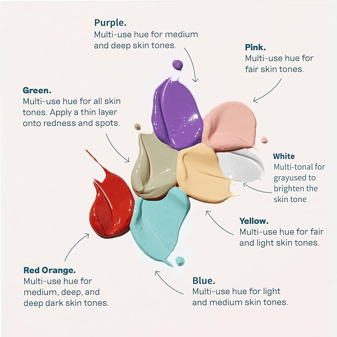 MAEPEOR Liquid Conceal Contour 7 Colors Cream Lightweight Liquid Concealer Contour Makeup for Concealing Blemishes, Brighten Dark Circles (Color 02 Purple)