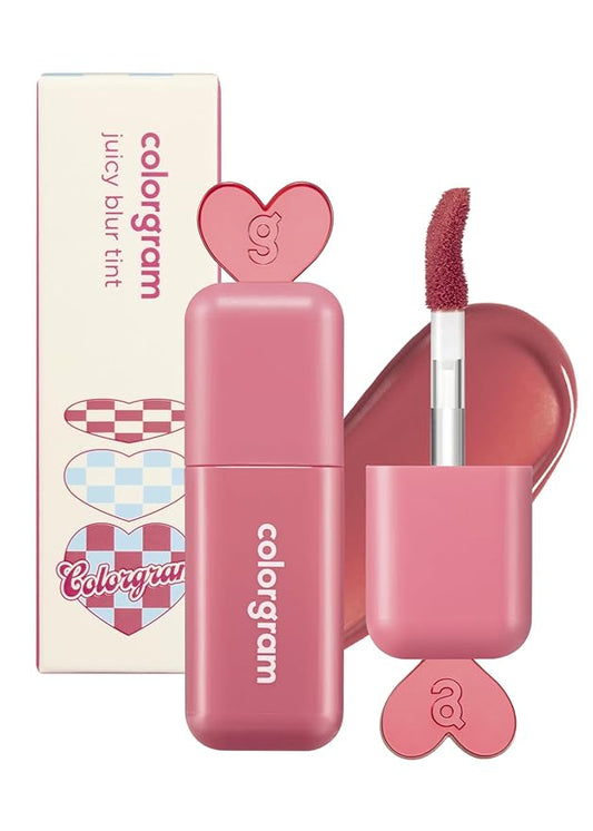 COLORGRAM Juicy Blur Tint 07 Cheery Up Lychee | Daily Semi-Matte, Semi-Glossy, Long-Lasting Lip Stain, Moisturizing, Buildable & Blendable, highly Pigmented (0.12 Fl. Oz.)