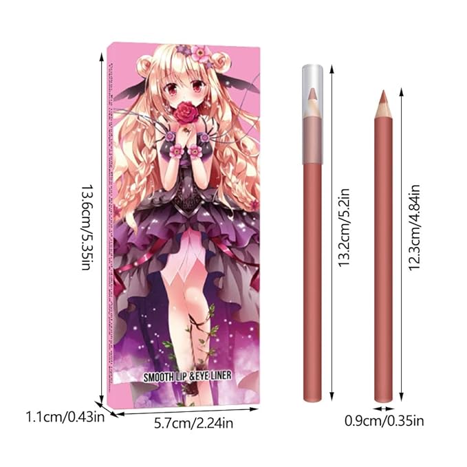 6-Color Velvet Matte Lipstick Pencils Pack for Lips Makeup, Ultra Smooth Creamy Hydrating, Long-Lasting High lmpact Color Soft Finish, Moisturized Lips (6Pcs Matte Lip pencils Set-E, Pack of 1)