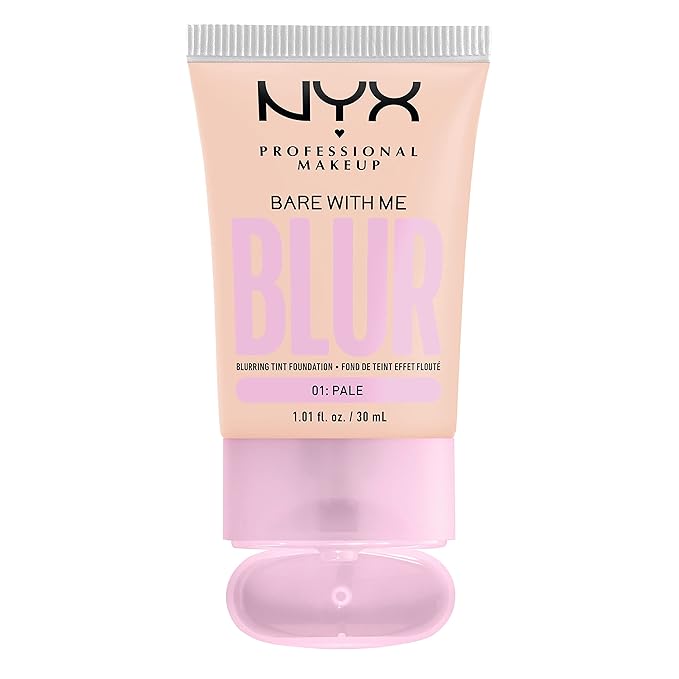 NYX PROFESSIONAL MAKEUP Bare With Me Blur Skin Tint Foundation Make Up with Matcha, Glycerin & Niacinamide - Pale