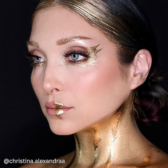 Mehron Makeup Metallic Powder (.17 Ounce) with Mixing 1 oz