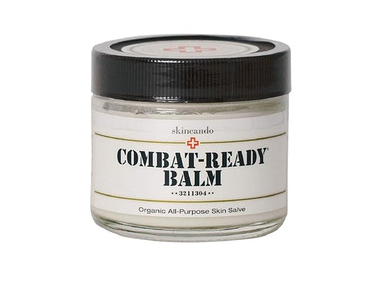 Combat Ready Skin Balm 2oz by Skincando – All Natural - Intensive Moisturizer – Skin Cream - Organic ingredients – Apricot Kernel Oil – Grapefruit Seed Extract – Black Spruce - Black Tea Moisturizer