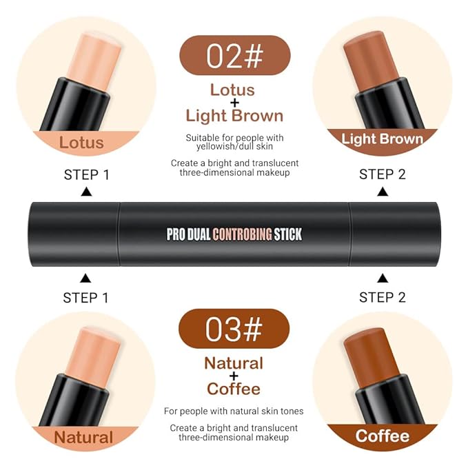 evpct 4 Color Contour Stick Makeup Set Concealer