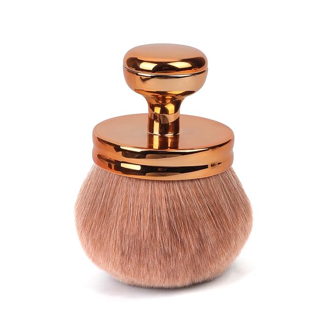 Large Self Tanning Brush, Oval Body Makeup Brush with Wide Brush Head Self Tanner Brush Applicator Sunscreen Brush for Makeup Legs Arms Face Body (Rose Gold)