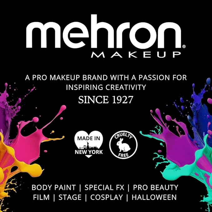 Mehron Makeup Paradise Makeup AQ Pro Size | Stage & Screen Performance, Face & Body Painting, Beauty, Cosplay, and Halloween | Water Activated Face Paint, Body Paint 1.4 oz (40 g) - Pastel Yellow