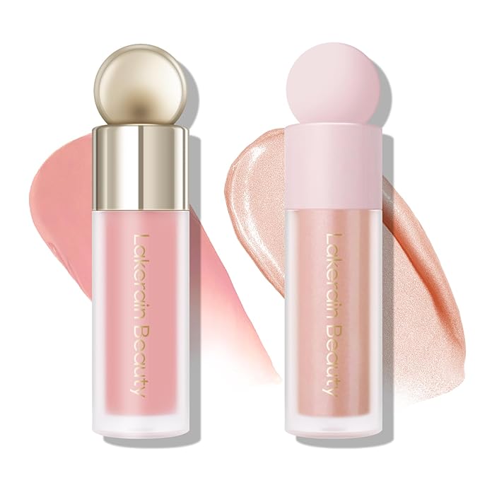 KYDA 2 Colors Liquid Blush Highlighter, Silky Matte Set B