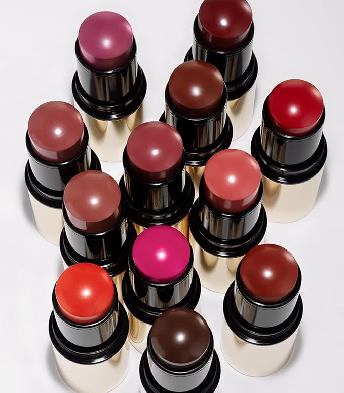 MAKE Beauty Heat Stroke Cream Blush Stick for Cheeks with Natural Hydrating Dewy Finish. Creamy Gel Blush Balm - Shade Slush, Violet Purple Cheek Tint