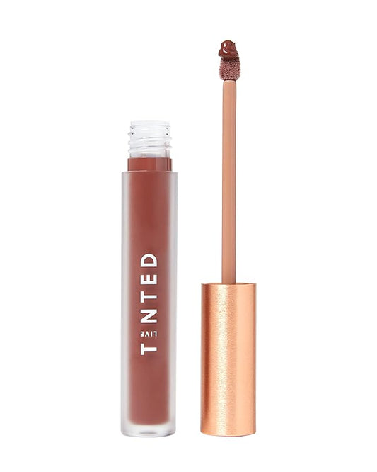 Live Tinted Huelip Liquid Lip Crème - Weightless, Long-Lasting Liquid Lip with Hyaluronic Acid and Jojoba Oil For a Soft, Comfortable, Moisturized Finish - 0.09 fl oz - Rich Chocolate Brown
