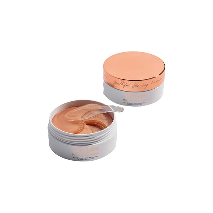 Hydrogel Eye Patches with Astaxanthin | Highly Effective For Reducing Wrinkles, Crows Feet, and Eye-Bags | Hydrating and Puffy Eye Mask Treatment | Contains Astaxanthin | 30 pairs / 60pcs