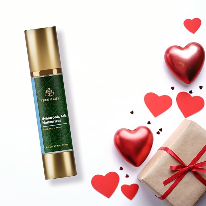 Tree of Life Beauty Moisturizer, Hyaluronic Acid Face Cream, Hydrating Lotion for Firmer & Smoother Skin, Dermatologist Tested for Dry Sensitive Skin, Lightweight NonGreasy Facial Skin Care 1.7 Fl Oz