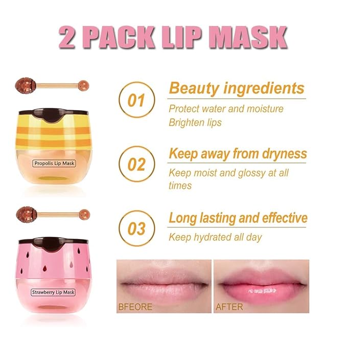 4 PCS Bee Lip Mask Balm Lines