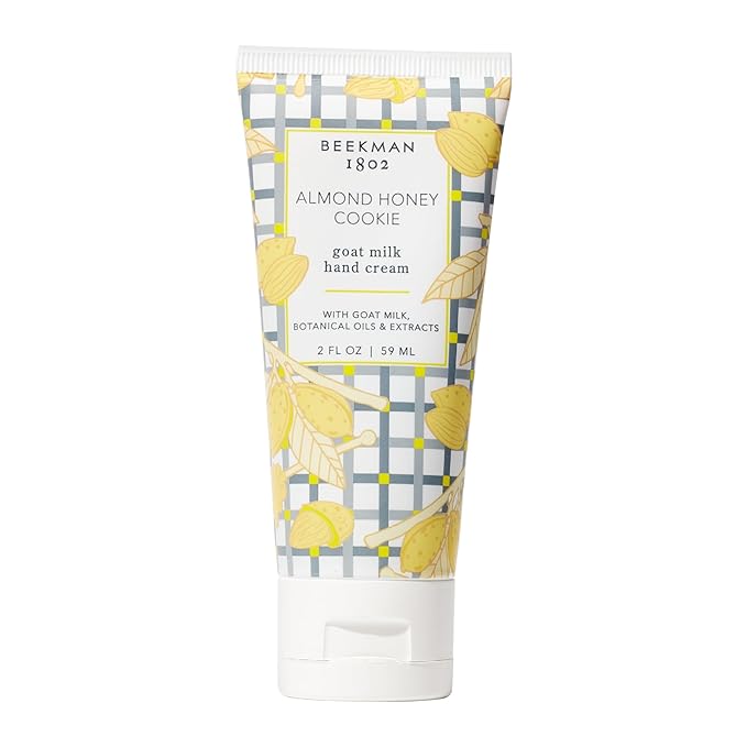 Beekman 1802 Almond Honey Cookie Hand Cream - 2 oz - Scented - Nourishes, Hydrates & Repairs - With Goat Milk, Shea Butter & Glycerin - Non-Greasy - No Irritation - Good for Sensitive Skin