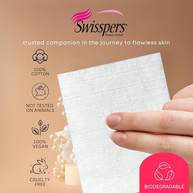 Swisspers premium facial cleansing pad,