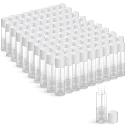 100 Sets Empty Lip Balm Tubes Clear,