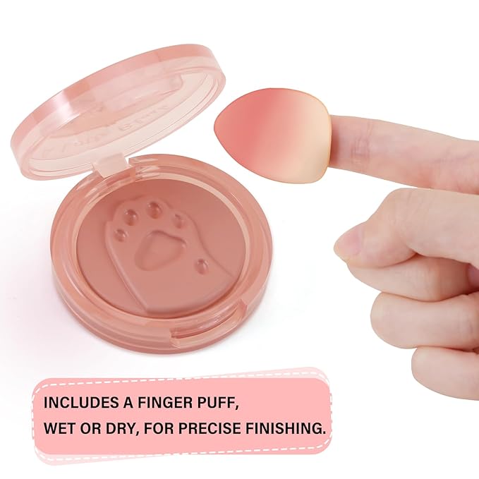 Boobeen Matte Blush Palette for Cheek, Pink Blush Cream, High Pigment Blush, Blendable Face Blusher for Confident Natural Makeup