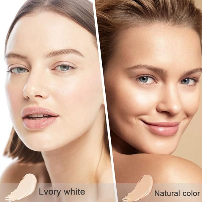 2pcs Tri-color Face Concealer Contour Palette With Brush for Light Medium Skin. Correct Cream Foundation Palet for Under Eye Dark Circles Eyelid Tattoo. Ivory Cream Makeup Plate corrector de ojeras