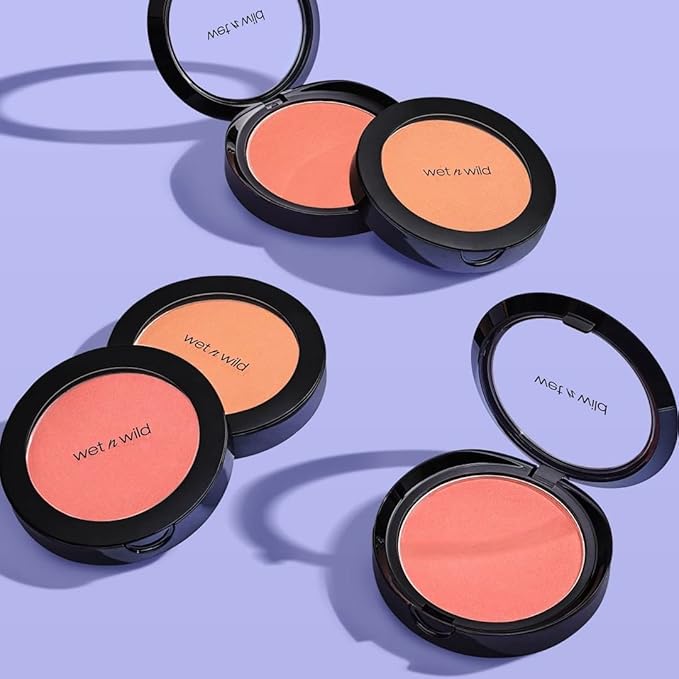 wet n wild Color Icon Blush, Effortless Glow & Seamless Blend infused with Luxuriously Smooth Jojoba Oil, Sheer Finish with a Matte Natural Glow, Cruelty-Free & Vegan - Pearlescent Pink