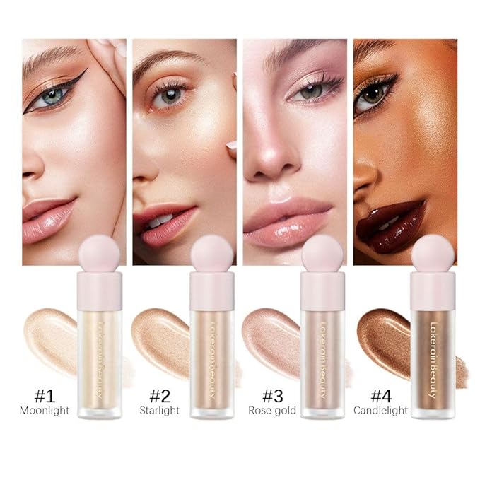 UNYOKE Liquid Highlighter, Highlighter makeup Stick，Makeup Highlighter Face Body Highlighter.-04#