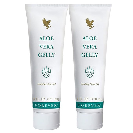 Forever Living - Forever Aloe Vera Gelly - Pure Aloe Gel - Soothes, Moisturizes, and Conditions - Vegan, Vegetarian, Gluten-Free - 4 fl oz. (2 Pack)